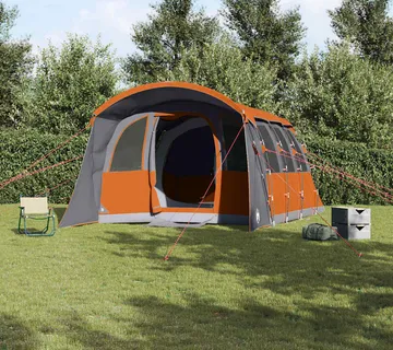 vidaXL Obiteljski šator s krovom Siva i narančasta 576 x 325 x 213 cm - Venlo