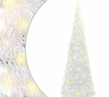vidaXL Umjetno božićno drvce 150 LED žarulja bijelo 180 cm - Venlo