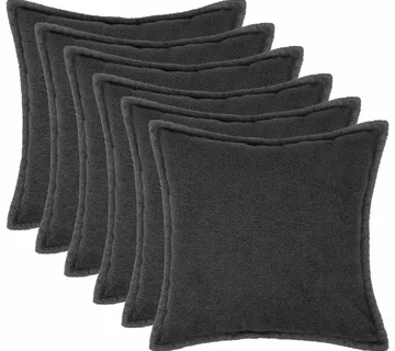 vidaXL Presvlaka za jastuk 6 pcs HOUTEN Tamnosiva 55 x 55 cm Bouclé - Venlo