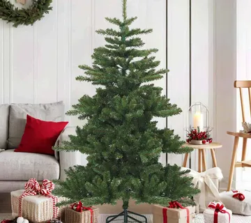 vidaXL Umjetno božićno drvce s nogom Zelena 150 cm PVC, čelik - Venlo