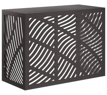 vidaXL Pokrov za klima uređaj Crna 110 x 50 x 80 cm Čelik - Venlo
