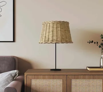 vidaXL Sjenilo za svjetiljku smeđe Ø 45 x 28 cm od pruća - Venlo