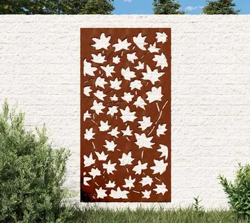 vidaXL Vrtni zidni ukras 105x55 cm čelik CORTEN uzorak javorovog lišća - Venlo