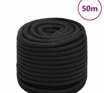 vidaXL Brodski konop tamnocrni 16 mm 50 m od polipropilena - Venlo