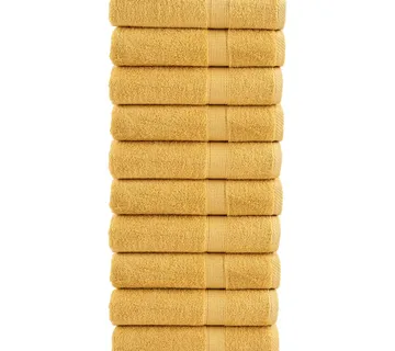 vidaXL Ručnici za tuširanje SOLUND 10 kom zlatni 70x140cm 600 gsm - Venlo