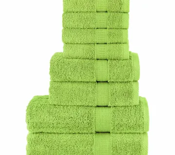 vidaXL 8-dijelni vrhunski set ručnika SOLUND zelena boja jabuke 600gsm - Venlo
