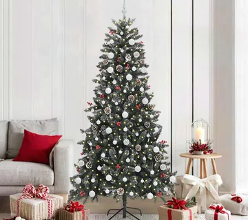 vidaXL Umjetno božićno drvce Zelena 210 cm PVC, Plastika i Čelik - Venlo
