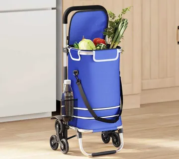 vidaXL Kolica za kupovinu 1 Plava 47 x 39 x 100,5 cm Oxford tkanina - Venlo