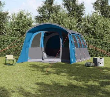 vidaXL Obiteljski šator s krovom Plava i siva 576 x 325 x 213 cm - Venlo