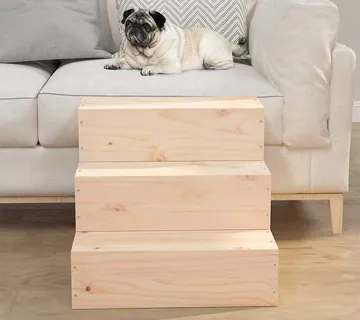 vidaXL Stepenice za kućne ljubimce 40x37,5x35 cm od masivne borovine - Venlo