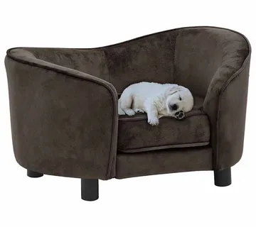 vidaXL Sofa za pse smeđa 69 x 49 x 40 cm plišana - Venlo