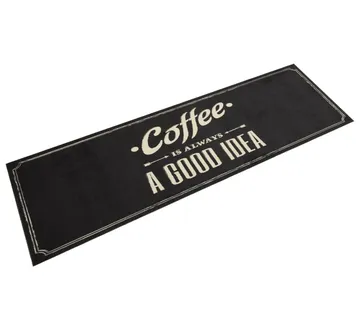 vidaXL Kuhinjski tepih perivi s natpisom Coffee 45 x 150 cm baršunasti - Venlo