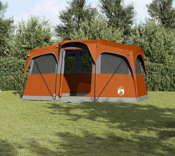 vidaXL Obiteljski šator Narančasta i narančasta 435 x 255 x 216 cm - Venlo