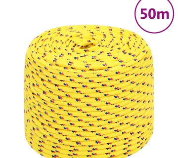 vidaXL Brodski konop žuti 10 mm 50 m od polipropilena - Venlo