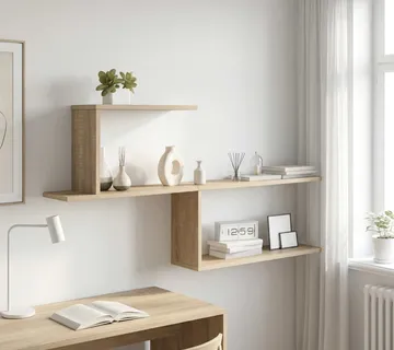 vidaXL Polica na zidu Hrast sonoma 122 x 18 x 60 cm Konstruirano drvo - Venlo