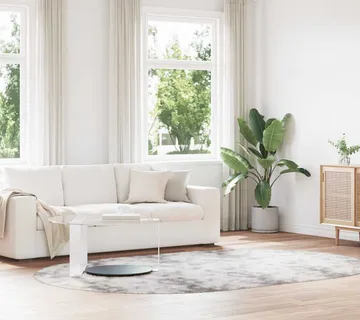 vidaXL Čupavi tepih s visokim vlaknima NAVARRA srebrnosiva 300x200cm - Venlo