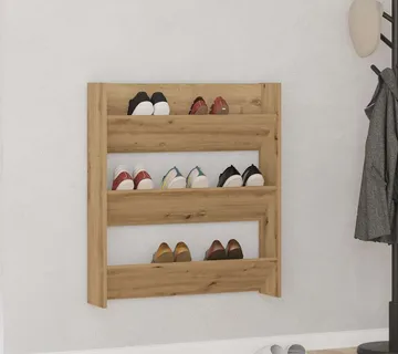 vidaXL Zidni ormarić za cipele Artisan hrast 80x18x90 cm izrađeno drvo - Venlo