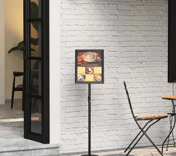 vidaXL Stalci za sajmove Crna 25 x 25 x 125 cm Aluminij - Venlo