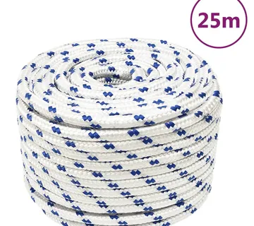 vidaXL Brodski konop bijeli 12 mm 25 m od polipropilena - Venlo