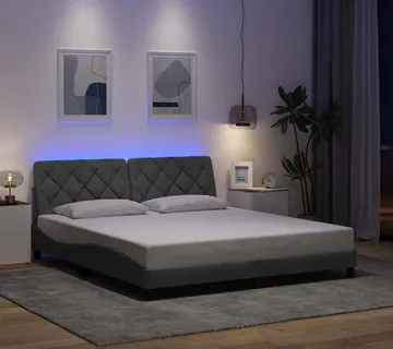 vidaXL Okvir kreveta s LED-om bez madraca 180x200 cm od tkanine - Venlo
