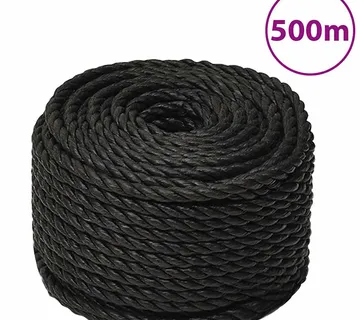 vidaXL Radno uže crni 12 mm 500 m od polipropilena - Venlo