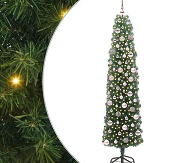 vidaXL Umjetno božićno drvce Zelena 180 cm PVC i čelik i plastika - Venlo