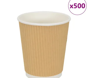 vidaXL papirnate šalice za kavu 500 kom 8 oz 200 ml smeđe - Venlo