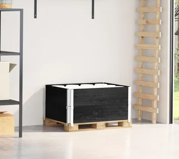 vidaXL Okviri za palete 2 kom crni 80x60 cm od masivne borovine - Venlo