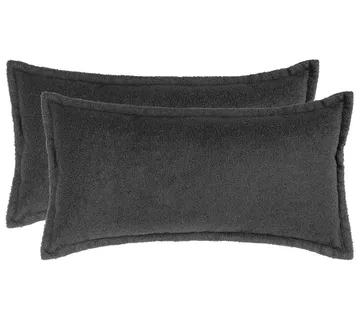 vidaXL Presvlaka za jastuk 2 pcs HOUTEN Tamnosiva 40 x 80 cm Bouclé - Venlo