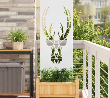 vidaXL Privatnost u vrtu Bijelo 50 x 140 cm Hladno valjana čelična - Venlo