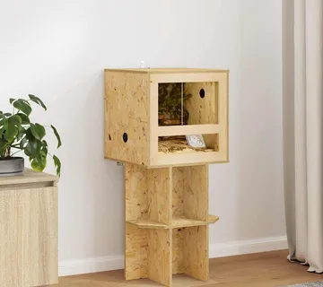 vidaXL Osnovica za terarij s policom Smeđa 40 x 40 x 50 cm OSB - Venlo