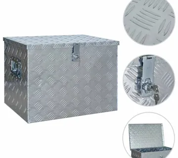 vidaXL Aluminijska kutija 610 x 430 x 455 mm srebrna - Venlo