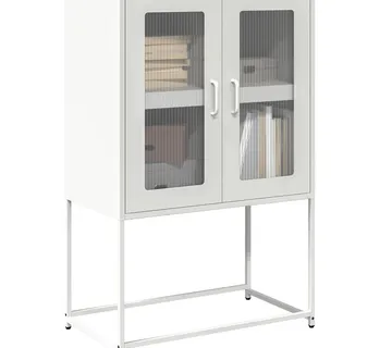 vidaXL Visoka ploča bijela 68x39x107 cm čelik - Venlo