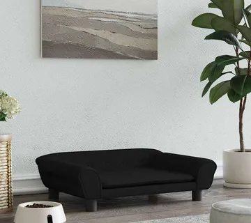 vidaXL Krevet za pse crni 70 x 48 x 22 cm baršunasti - Venlo