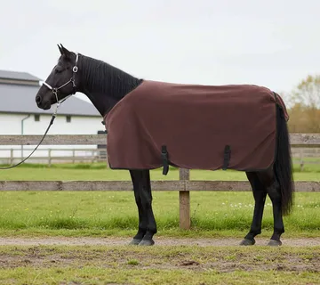 vidaXL Pokrivač za konje Puni tamnosmeđi 105 cm Poliester Fleece - Venlo