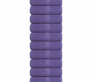 vidaXL Ručnici za pranje FROGN 10 kom ljubičaste 30x30 cm 360 g/m² - Venlo