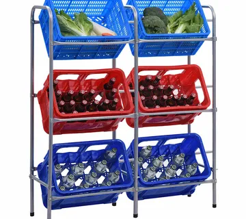 vidaXL Police za pohranu za 6 sanduka srebrne 96 x 33 x 116 cm čelične - Venlo