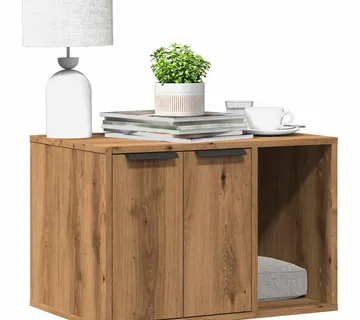 vidaXL Kutija z mačji pijesak boja hrasta 60x40x40cm konstruirano drvo - Venlo