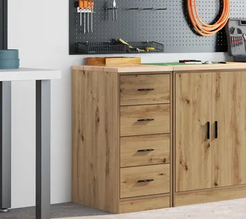 vidaXL Garažni ormar za odlaganje 40x51x85 cm masivne borovine - Venlo