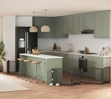 vidaXL Vrata za pse s vratašcima 6 panela sklopiva 480 cm drvo topole - Venlo