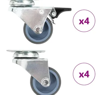vidaXL Udvojeni okretni kotačići 8 kom 50 mm - Venlo