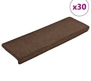 vidaXL Prostirke za stepenice 30 kom 65x21x4 cm boje kave s pravokutnim rubom - Venlo