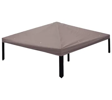 vidaXL Gazebo Pokrivač 300 x 300 cm Sivosmeđa Poliester i čelik - Venlo