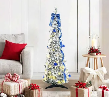 vidaXL Umjetno božićno drvce Bijela 120 cm PVC - Venlo