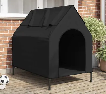 vidaXL Kućica za kućne ljubimce Crna 110 x 75 x 90 cm Čelik - Venlo