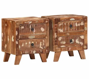 vidaXL Noćni ormarić 2 kom 40x32x46 cm Obrađeno puno drvo - Venlo