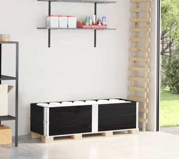 vidaXL Okviri za palete 2 kom crni 150x50 cm od masivne borovine - Venlo