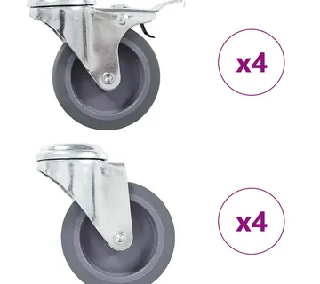 vidaXL Okretni kotačići s otvorom za vijke 8 kom 75 mm - Venlo