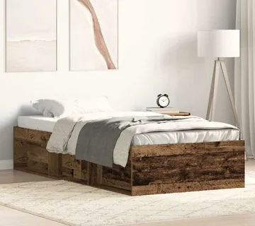 vidaXL Okvir kreveta bez madraca staro drvo 100x200 cm - Venlo