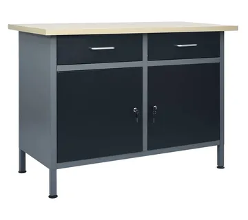 vidaXL Radni stol crni 120 x 60 x 85 cm čelični - Venlo